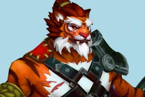 Paladins Tiberius cartoon-character, character, cartoon, toony, warrior
